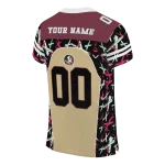 customized florida state seminoles brushstroke xs gold black jersey best selling