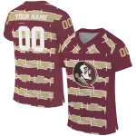 customized florida state seminoles layered grids garnet jersey best selling
