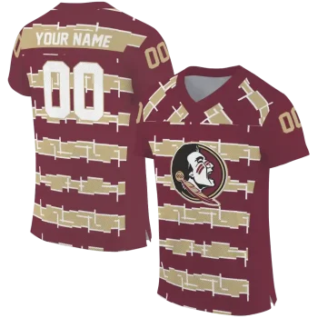 customized florida state seminoles layered grids garnet jersey best selling