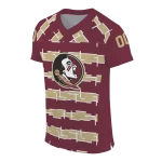 customized florida state seminoles layered grids garnet jersey best selling