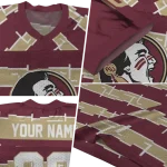 customized florida state seminoles layered grids garnet jersey best selling