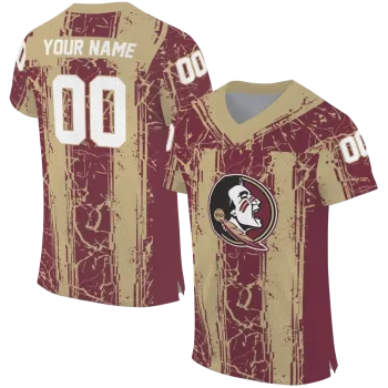 customized florida state seminoles rugged stripes garnet jersey best selling