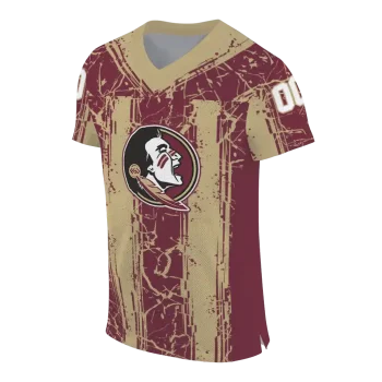 customized florida state seminoles rugged stripes garnet jersey fashion forward