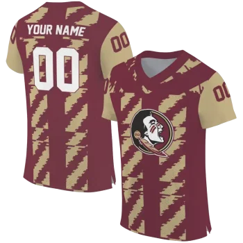 customized florida state seminoles stripe block garnet jersey best selling