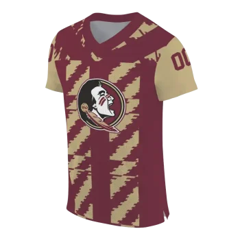 customized florida state seminoles stripe block garnet jersey fashion forward