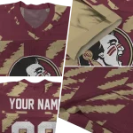 customized florida state seminoles stripe block garnet jersey best selling