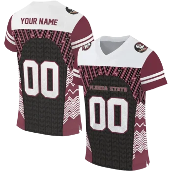 customized florida state seminoles tire arrows garnet black white jersey best selling