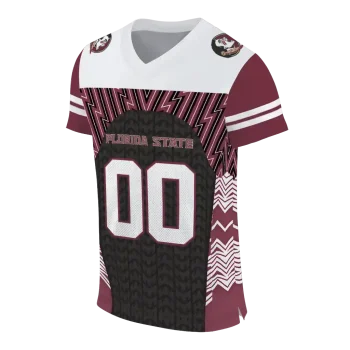 customized florida state seminoles tire arrows garnet black white jersey fashion forward