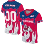 customized fresno state bulldogs dripping flames red white jersey best selling