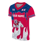 customized fresno state bulldogs dripping flames red white jersey best selling