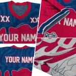 customized fresno state bulldogs dripping flames red white jersey best selling