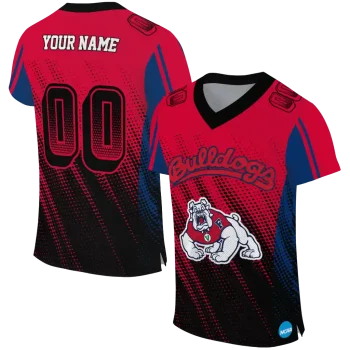customized fresno state bulldogs halftone flow red black jersey best selling