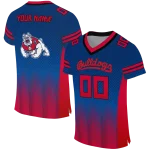 customized fresno state bulldogs halftone sweep blue black jersey best selling