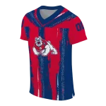 customized fresno state bulldogs striped texture red jersey best selling