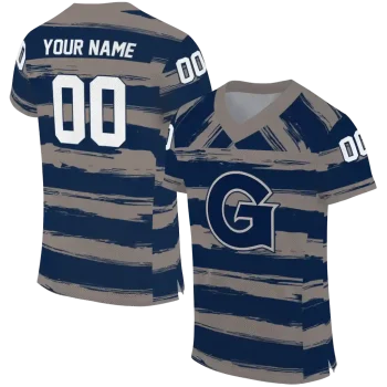 customized georgetown hoyas art stripe blue jersey best selling