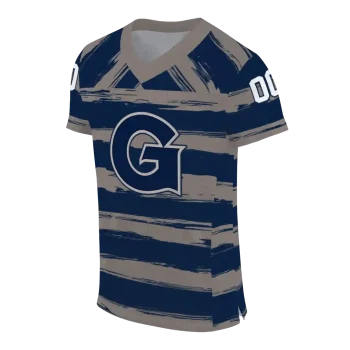 customized georgetown hoyas art stripe blue jersey fashion forward