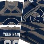 customized georgetown hoyas art stripe blue jersey best selling