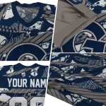 customized georgetown hoyas camo shatter blue jersey best selling