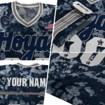 customized georgetown hoyas camouflage abstract blue jersey best selling