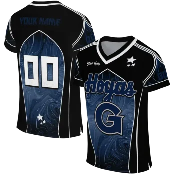 customized georgetown hoyas halftone slant blue black jersey best selling