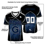 customized georgetown hoyas halftone slant blue black jersey best selling