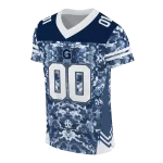 customized georgetown hoyas mirrored pattern blue jersey best selling