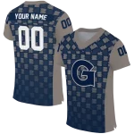 customized georgetown hoyas stacked rectangle blue jersey best selling