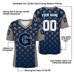 customized georgetown hoyas stacked rectangle blue jersey best selling
