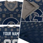 customized georgetown hoyas stacked rectangle blue jersey best selling