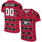 customized georgia bulldogs layered grids red jersey best selling