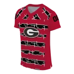 customized georgia bulldogs layered grids red jersey best selling