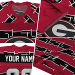 customized georgia bulldogs layered grids red jersey best selling