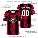 customized georgia bulldogs rugged stripes red jersey best selling
