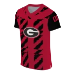 customized georgia bulldogs stripe block red jersey best selling