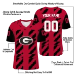customized georgia bulldogs stripe block red jersey best selling