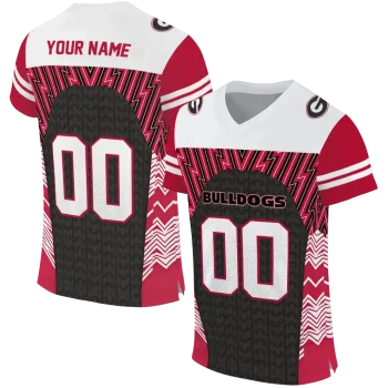 customized georgia bulldogs tire arrows red black white jersey best selling