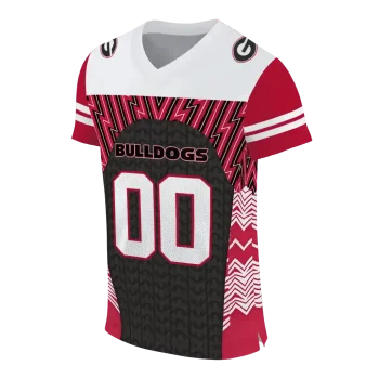customized georgia bulldogs tire arrows red black white jersey fashion forward