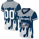 customized georgia southern eagles dripping flames blue white jersey best selling