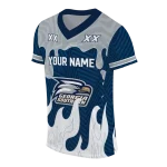 customized georgia southern eagles dripping flames blue white jersey best selling