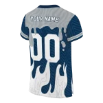 customized georgia southern eagles dripping flames blue white jersey best selling