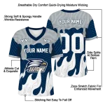customized georgia southern eagles dripping flames blue white jersey best selling