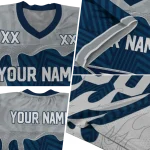 customized georgia southern eagles dripping flames blue white jersey best selling