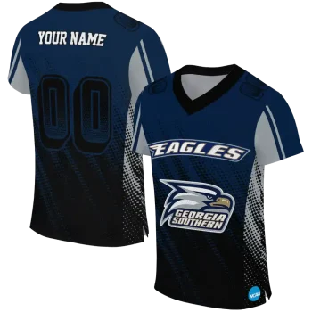 customized georgia southern eagles halftone flow blue black jersey best selling