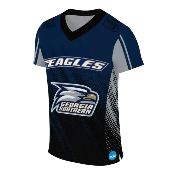 customized georgia southern eagles halftone flow blue black jersey fashion forward