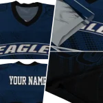 customized georgia southern eagles halftone flow blue black jersey best selling