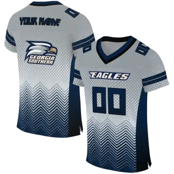 customized georgia southern eagles halftone sweep grey black jersey best selling