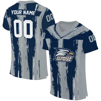 customized georgia southern eagles striped texture blue jersey best selling