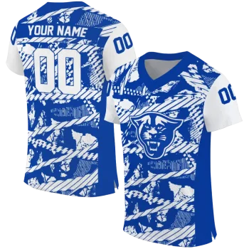 customized georgia state panthers camo shatter blue jersey best selling
