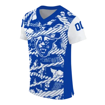 customized georgia state panthers camo shatter blue jersey fashion forward