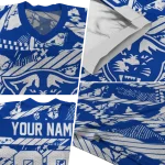 customized georgia state panthers camo shatter blue jersey best selling